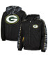 Фото #1 товара Men's Black Green Bay Packers Thursday Night Gridiron Full-Zip Hoodie Jacket