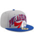 Фото #2 товара Men's Gray, Royal Philadelphia 76ers Tip-Off Two-Tone 59FIFTY Fitted Hat
