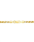 ფოტო #4 პროდუქტის Men's Two-Tone Rope Link 22" Chain Necklace (4mm) in Sterling Silver & 14k Gold-Plate