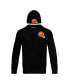 Фото #3 товара Men's Black Cleveland Browns Crewneck Pullover Sweater and Cuffed Knit Hat Box Gift Set