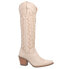 Фото #1 товара Dingo High Cotton Embroidery Snip Toe Cowboy Womens Beige Casual Boots 01-DI936