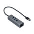 Фото #3 товара i-tec Metal USB 3.0 HUB 3 Port + Gigabit Ethernet Adapter - USB 3.2 Gen 1 (3.1 Gen 1) Type-A - RJ-45 - USB 3.2 Gen 1 (3.1 Gen 1) Type-A - 5000 Mbit/s - Grey - Metal - Link