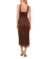 ფოტო #5 პროდუქტის Women's Crinkle Metallic Halter Midi Dress