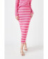 Фото #2 товара Women's Stripe Knit Midi Skirt