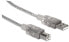 Фото #7 товара IC Intracom USB-A to USB-B Cable - 3m - Male to Male - Translucent Silver - 480 Mbps (USB 2.0) - Equivalent to Startech USB2AA2M (except colour) - Hi-Speed USB - Lifetime Warranty - Polybag - 3 m - USB A - USB B - USB 2.0 - Male/Male - Silver