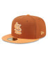 ფოტო #1 პროდუქტის Men's Brown/Orange St. Louis Cardinals Spring Color Basic Two-Tone 59fifty Fitted Hat