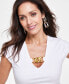 ფოტო #3 პროდუქტის Women's Chain-Trim V-Neck Top, Created for Macy's