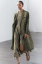 Фото #8 товара Классическое пальто из 100% льна tie-dye — zw collection ZARA