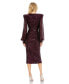 ფოტო #2 პროდუქტის Women's Ieena Sequined Structured Bishop Sleeve Midi Dress