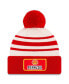 Фото #3 товара Men's Scarlet, Yellow Joey Logano Shell Pennzoil Cuffed Pom Knit Beanie