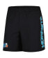 Men's Black Charlotte Hornets Hardwood Classics 1989-2002 Throwback Logo Heritage Shorts