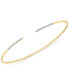 Фото #1 товара Diamond Skinny Cuff Bangle Bracelet (1/10 ct. t.w.) in 14k Gold, Created for Macy's