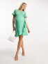 Фото #2 товара Vero Moda Maternity wrap mini dress in bright green spot print