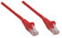 Фото #3 товара Intellinet Network Patch Cable - Cat6 - 0.25m - Red - CCA - U/UTP - PVC - RJ45 - Gold Plated Contacts - Snagless - Booted - Lifetime Warranty - Polybag - 0.25 m - Cat6 - U/UTP (UTP) - RJ-45 - RJ-45