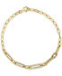 ფოტო #1 პროდუქტის EFFY® Diamond Paperclip Link Bracelet (1/2 ct. t.w.) in 14k Gold