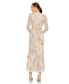 ფოტო #2 პროდუქტის Women's Embellished High Neck Long Sleeve Dress