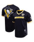 Фото #1 товара Men's Black Pittsburgh Penguins Classic Mesh V-Neck T-shirt