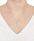 ფოტო #2 პროდუქტის Cultured Freshwater Pearl (7-1/2mm) & Diamond (1/4 ct. t.w.) 18" Pendant Necklace in 10k Gold