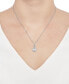 ფოტო #3 პროდუქტის Cultured Freshwater Pearl (7-1/2mm) & Diamond (1/4 ct. t.w.) 18" Pendant Necklace in 10k Gold