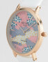 Фото #2 товара Reclaimed Vintage Inspired Polka Leather Watch In White 36mm Exclusive to ASOS