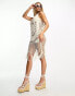 Фото #2 товара Threadbare crochet midi dress with fringe in cream