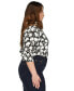 Plus Size Long-Sleeve Floral Shirt