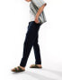 Selected Homme relaxed tapered fit waistband trouser in navy