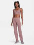 Nike Training Dri-Fit flared power pants in smokey mauve