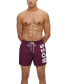 Фото #1 товара Men's Large Contrast Logo Quick-Drying Swim Shorts