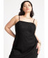 Фото #2 товара Plus Size Cowl Back Cover Up Mini Dress - 22, Black