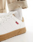 Levi's Piper trainer in white with logo and gumsole