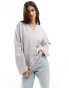 Фото #1 товара ASOS DESIGN supersoft oversized V neck jumper in lilac