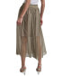 ფოტო #2 პროდუქტის Women's Plissé Embossed-Waist Midi Skirt