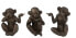 3er Set 3 Affen Figuren Höhe 15cm