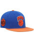 Фото #1 товара Бейсболка Mitchell&Ness мужская с открытым лицом Нью-Йорк Никсiquement Классическая синяя и оранжевая