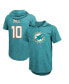 Фото #2 товара Men's Threads Tyreek Hill Aqua Miami Dolphins Player Name & Number Short Sleeve Hoodie T-shirt
