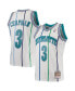 ფოტო #2 პროდუქტის Men's Rex Chapman White Charlotte Hornets 1988-89 Hardwood Classics Swingman Jersey