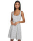 KARL LAGERFLED PARIS Women's Jacquard Belted A-Line Dress