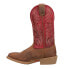Фото #5 товара Justin Boots Stampede 12" Wide Square Toe Cowboy Mens Brown, Burgundy, Red Casu