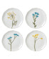 Фото #1 товара Wildflowers Tidbit Plates, Set of 4