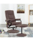 Фото #2 товара Massage Recliner with Footrest Brown Fabric