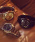 Фото #4 товара Часы и аксессуары Fossil Мужские наручные часы с браслетом из нержавеющей стали с двухцветным покрытием Everett 42 мм