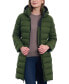 Фото #4 товара Women's Hooded Faux-Leather-Trim Puffer Coat, Created for Macy's