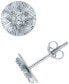 ფოტო #3 პროდუქტის Cubic Zirconia Starburst Disc Stud Earrings, Created for Macy's