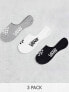 Фото #1 товара Vans Classic Assorted canoodles 3-pack socks in grey, white and black