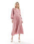 Фото #2 товара Vila Bridesmaid wrap full maxi dress in dusty pink