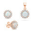 Фото #1 товара Beautiful Bronze Jewelry Set with Opals SET231R (Earrings, Pendant)