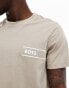 Boss Boydwear logo t-shirt in dark beige