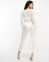 Pieces Petite exclusive Bride To Be lace maxi dress in white