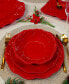 Perlette Red Dinner Plates, Set of 4